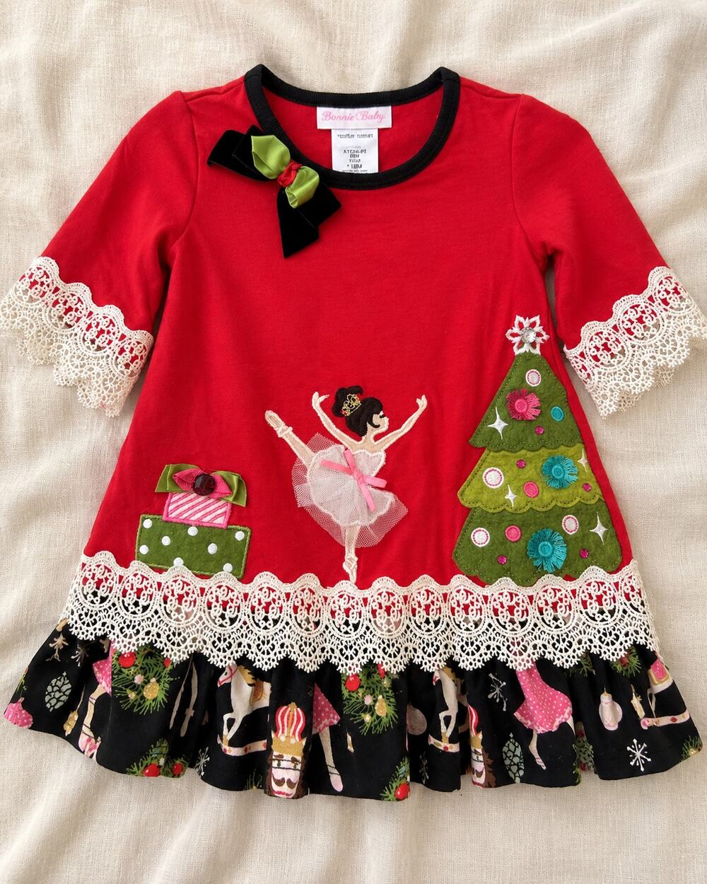Bonnie Baby Christmas Ballerina Nutcracker Dress – Girls Size 18M